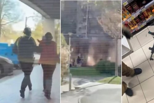 ¡Fuertes videos! Así ocurrió un tiroteo con rehenes en una calle de Ucrania