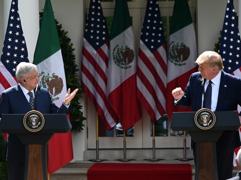 VIDEO. Así fue el esperado encuentro entre López Obrador y Trump