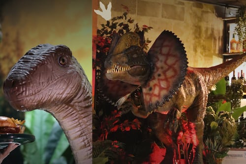 ¡Comiendo entre gigantes! El restaurante con temática de dinosaurios situado en Guatemala