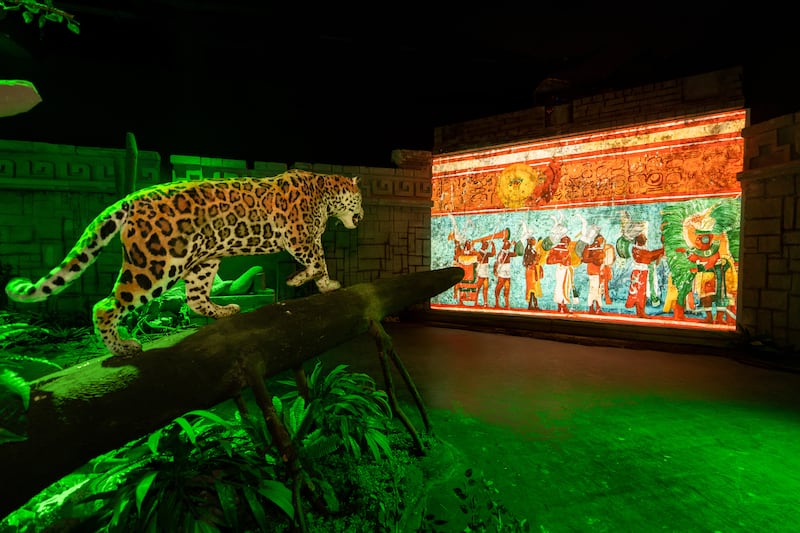 Odisea México es una experiencia multisensorial que integra un Flying Teather de última generación, desde el cual, los visitantes pueden sobrevolar México y descubrir su riqueza cultural y natural desde una perspectiva única. La experiencia se complementa con un recorrido previo a través de 25 salas inmersivas, en más de 4,000 m². Foto: cortesía.