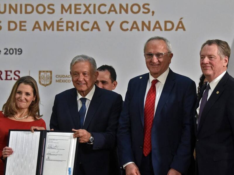 Estados Unidos, México y Canadá sellan texto final del T-MEC