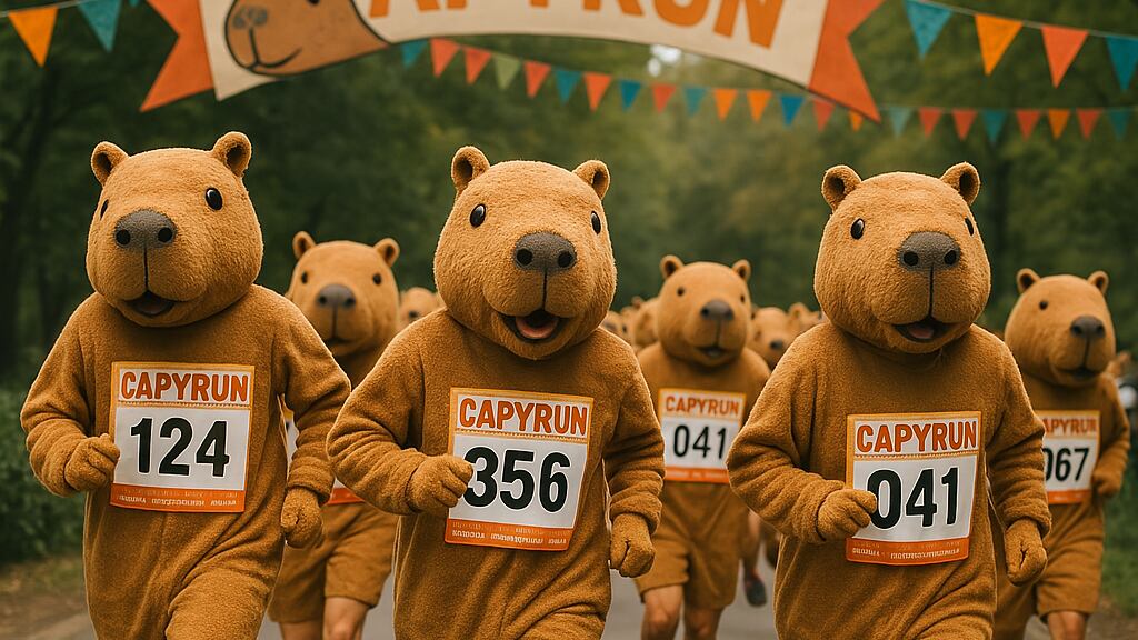 Organizan carrera de capibaras.