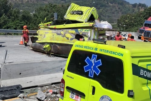 VIDEO. Grave accidente de camión de bomberos en la VAS