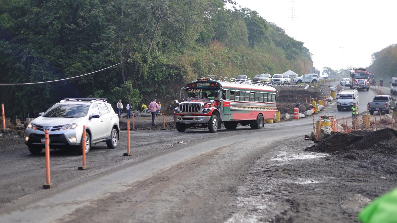 Cierre por trabajos viales en Palín Escuintla