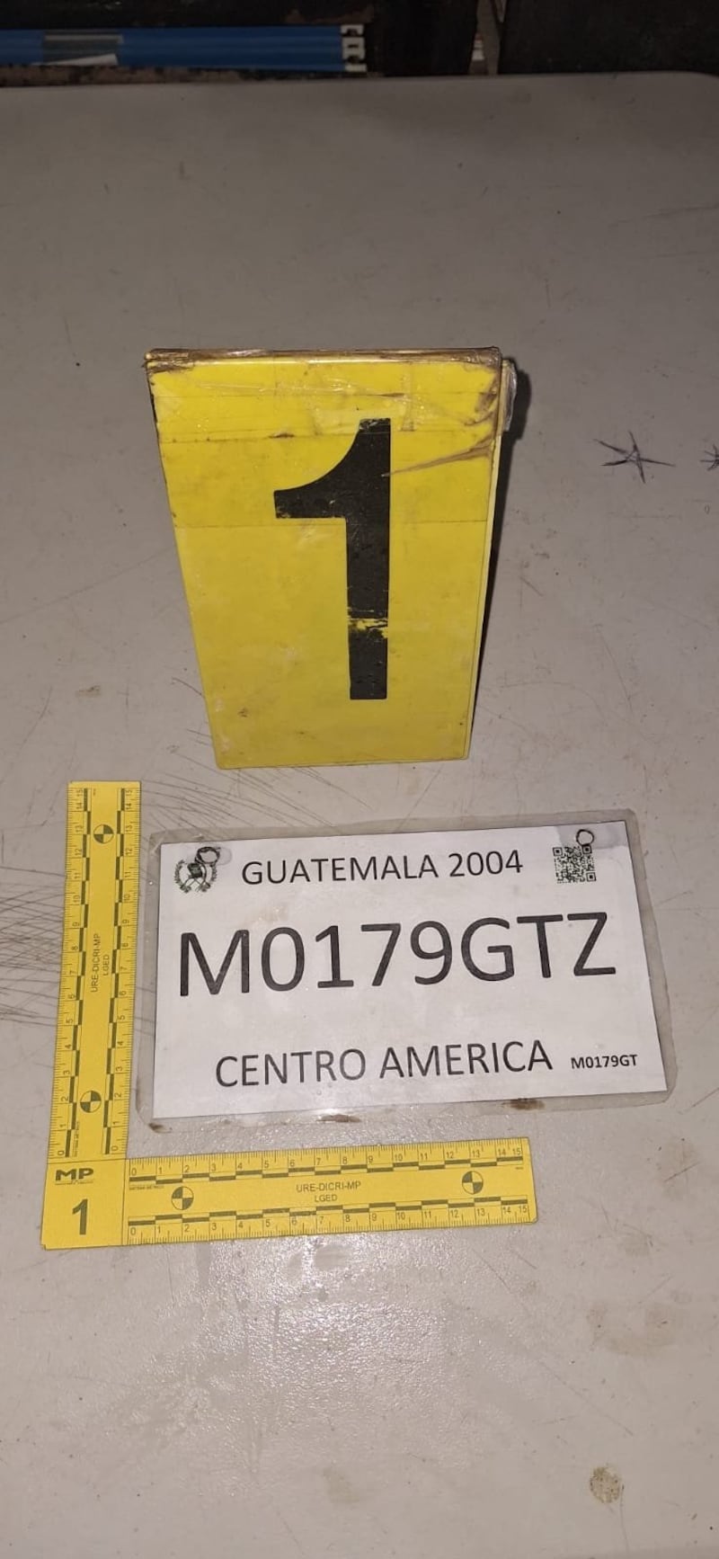 Placas de moto falsa. Foto: PNC