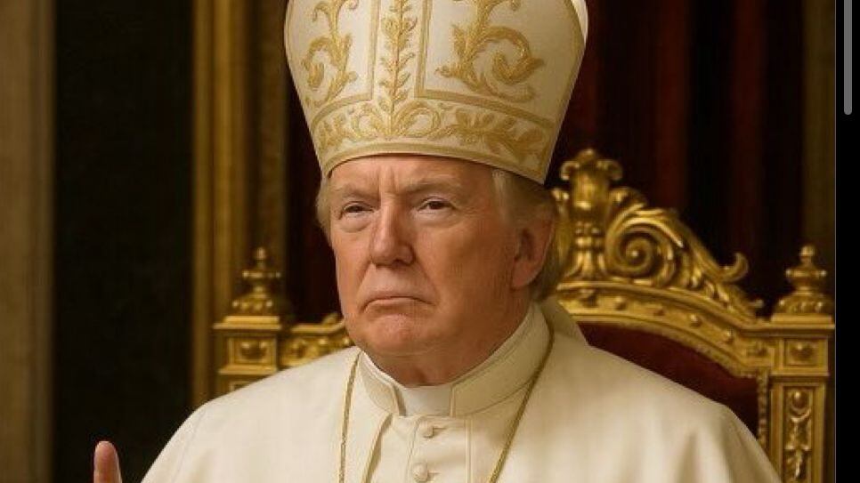 Donald Trump lo hizo otra vez: publicó una imagen creada por IA donde aparece como el Papa.