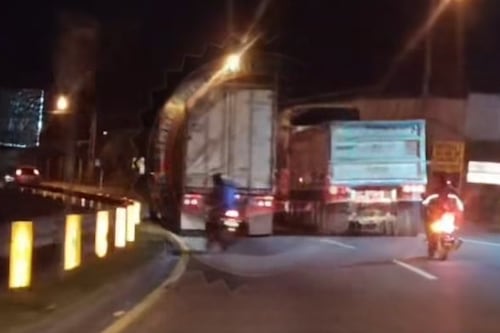 Video. Motorista iba entre carriles y se accidenta en la ruta al Atlántico