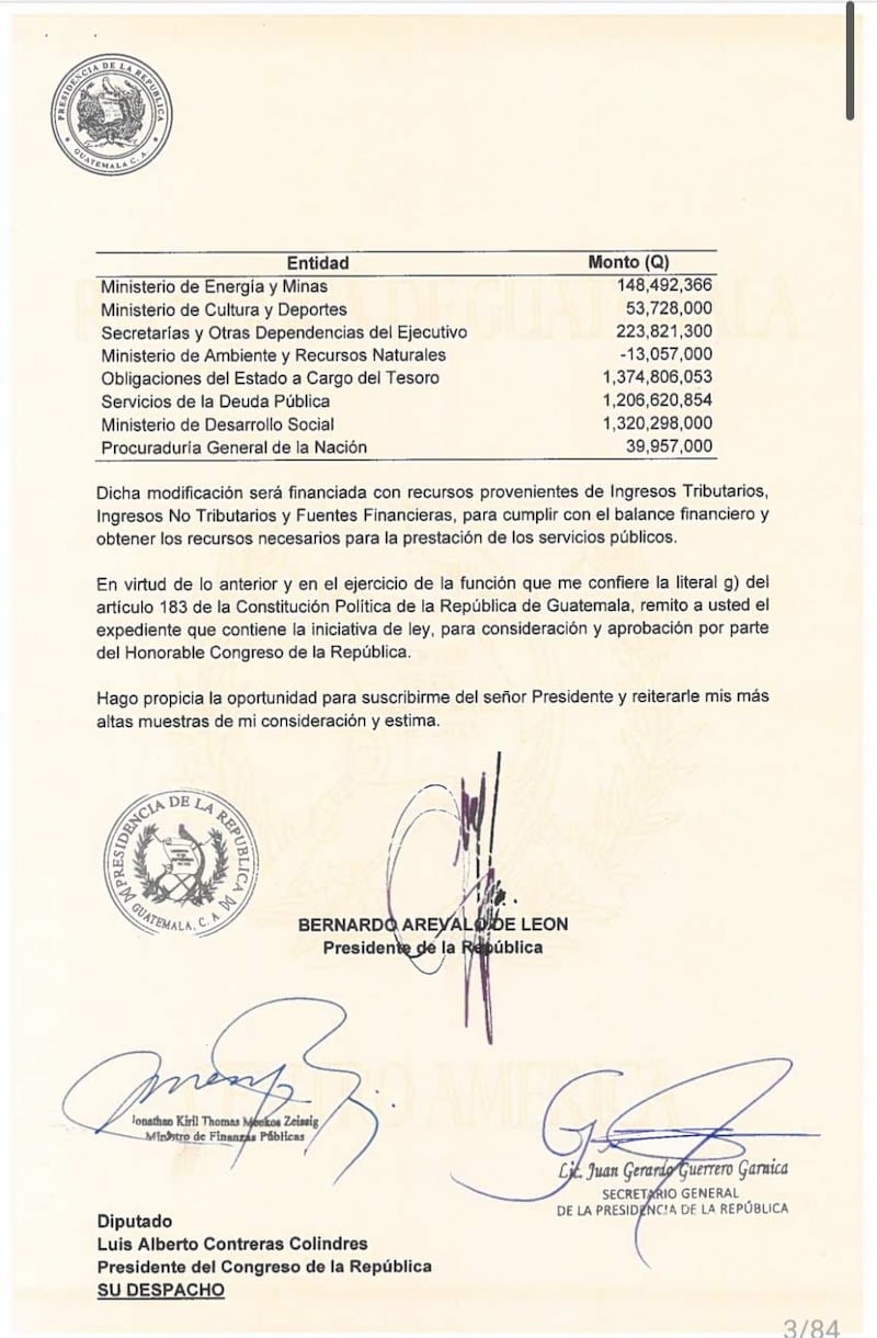 La ampliación presupuestaria.