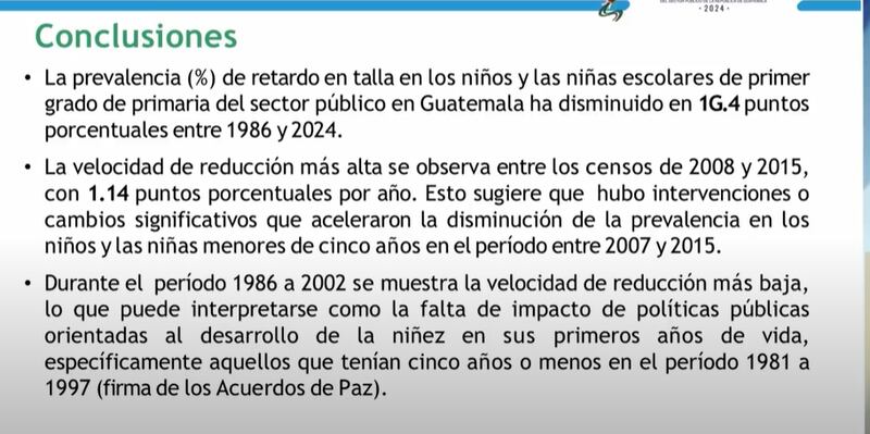 Quinto censo nacional de talla en escolares de primer grado primaria del sector público 2024