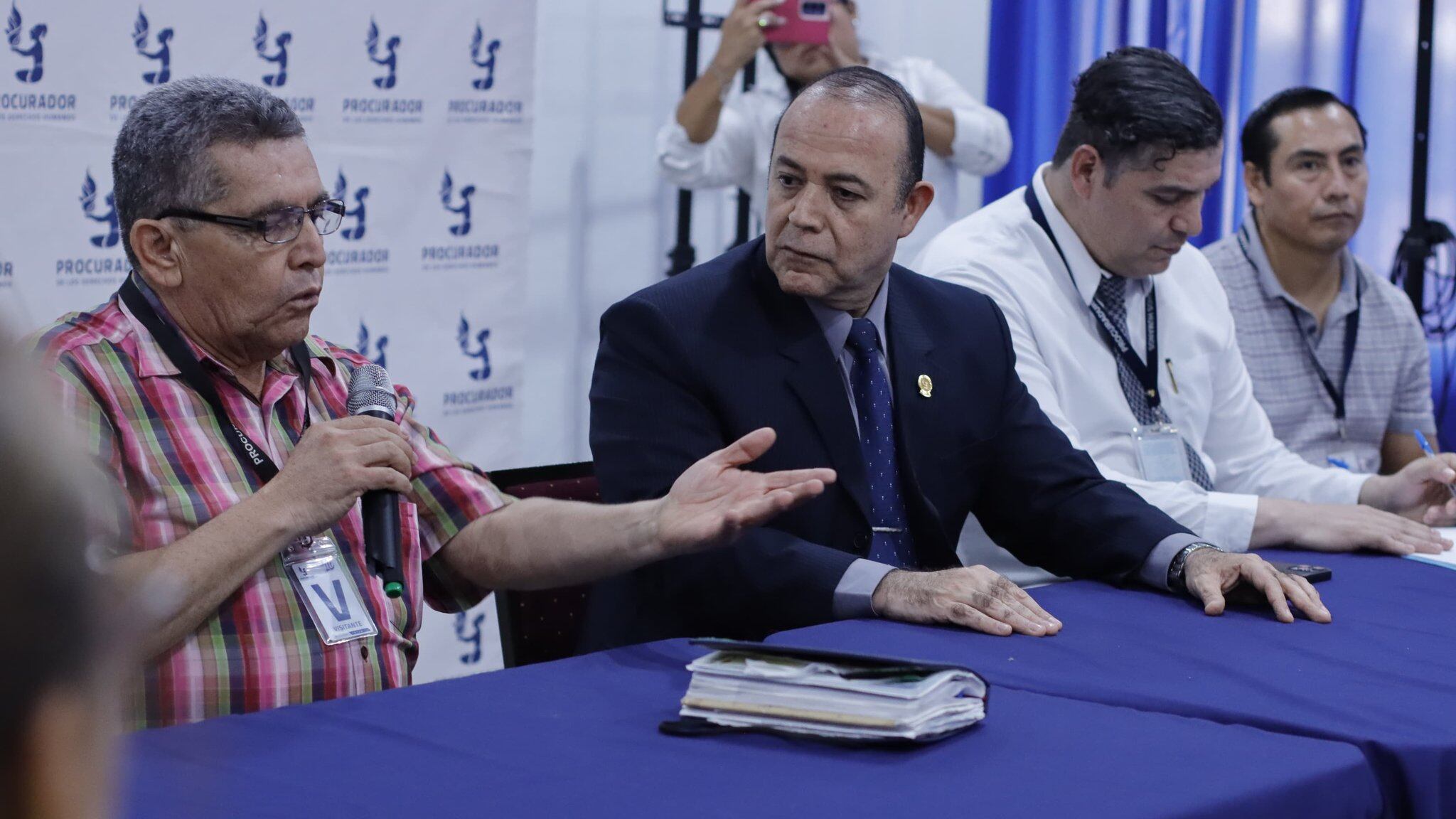 Joviel Acevedo fue recibido por el PDH, José Alejandro Córdova. Foto PDH
