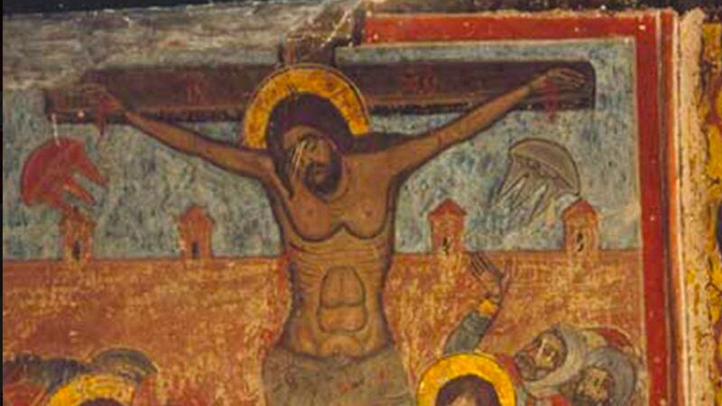 Supuesto ovni en una pintura de Cristo desata controversia en redes sociales