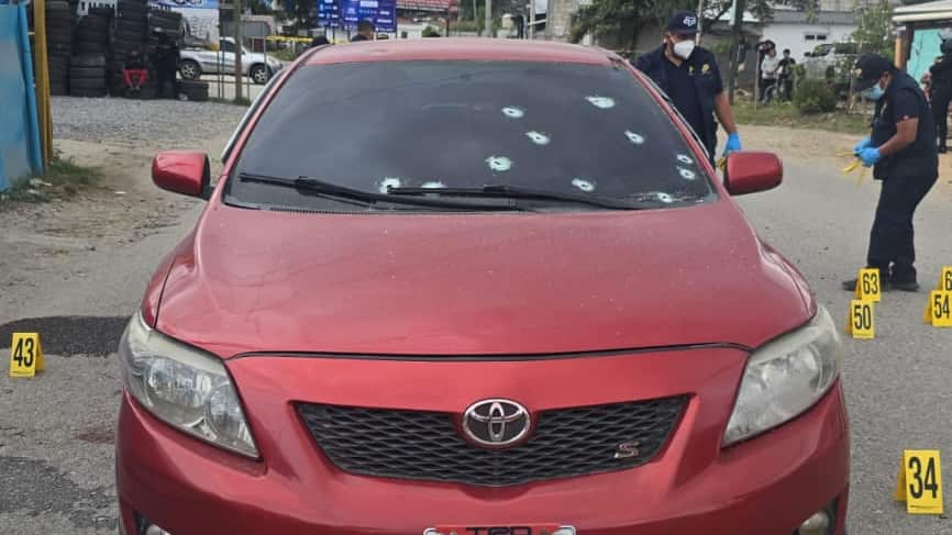 Una discusión en el tráfico termina en ataque armado. Foto: PNC