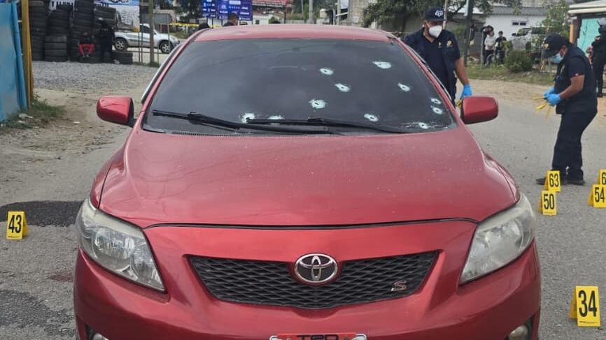 Una discusión en el tráfico termina en ataque armado. Foto: PNC