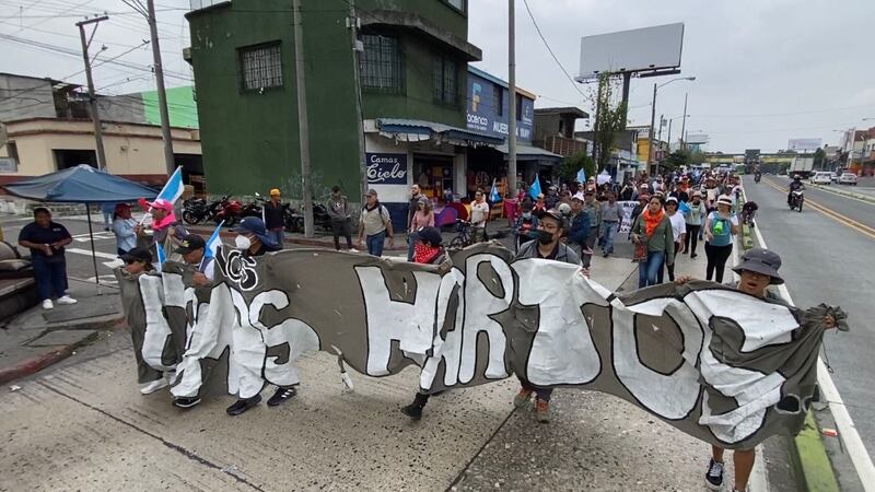 Sancarlistas marchan en rechazo a captura de estudiantes y docentes