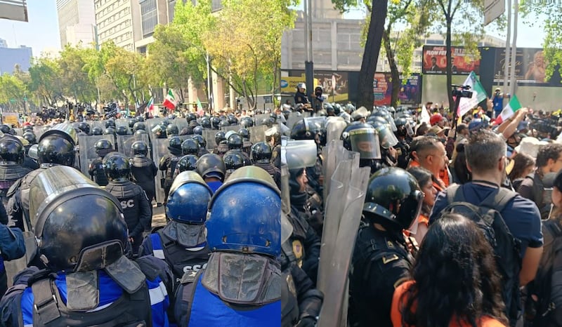 Marcha de la Generación Z: policías se enfrentan a jóvenes en Reforma