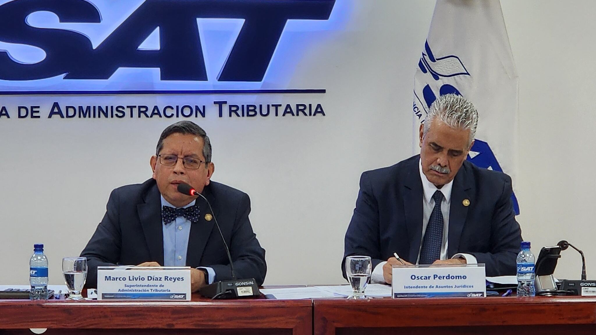 El caso fue presentado por Marco Livio Díaz, titular de la SAT. Foto SAT