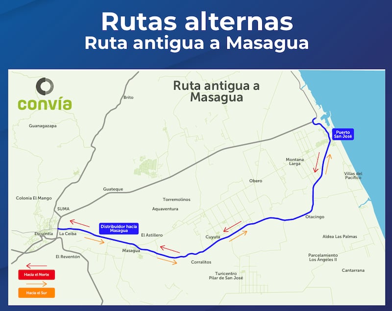 Ruta alterna 2 - desde el distribuidor hacia Masagua