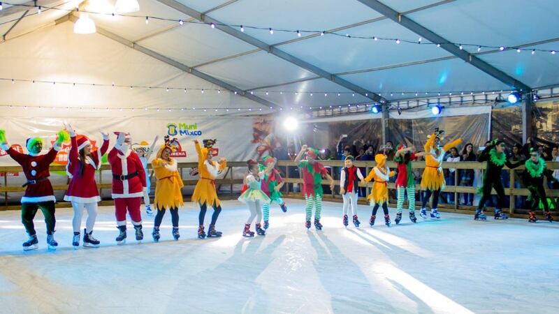 ¡Este fin de semana! Mixco se llena de magia navideña con la apertura de su pista de hielo