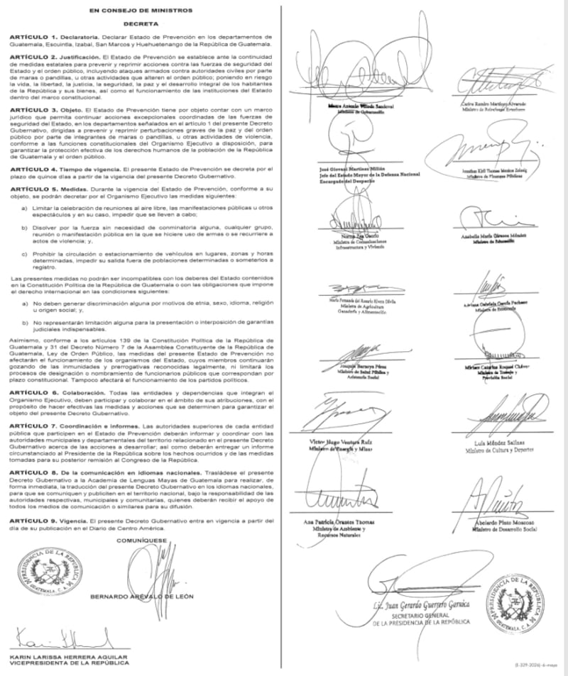Estado de Prevención.