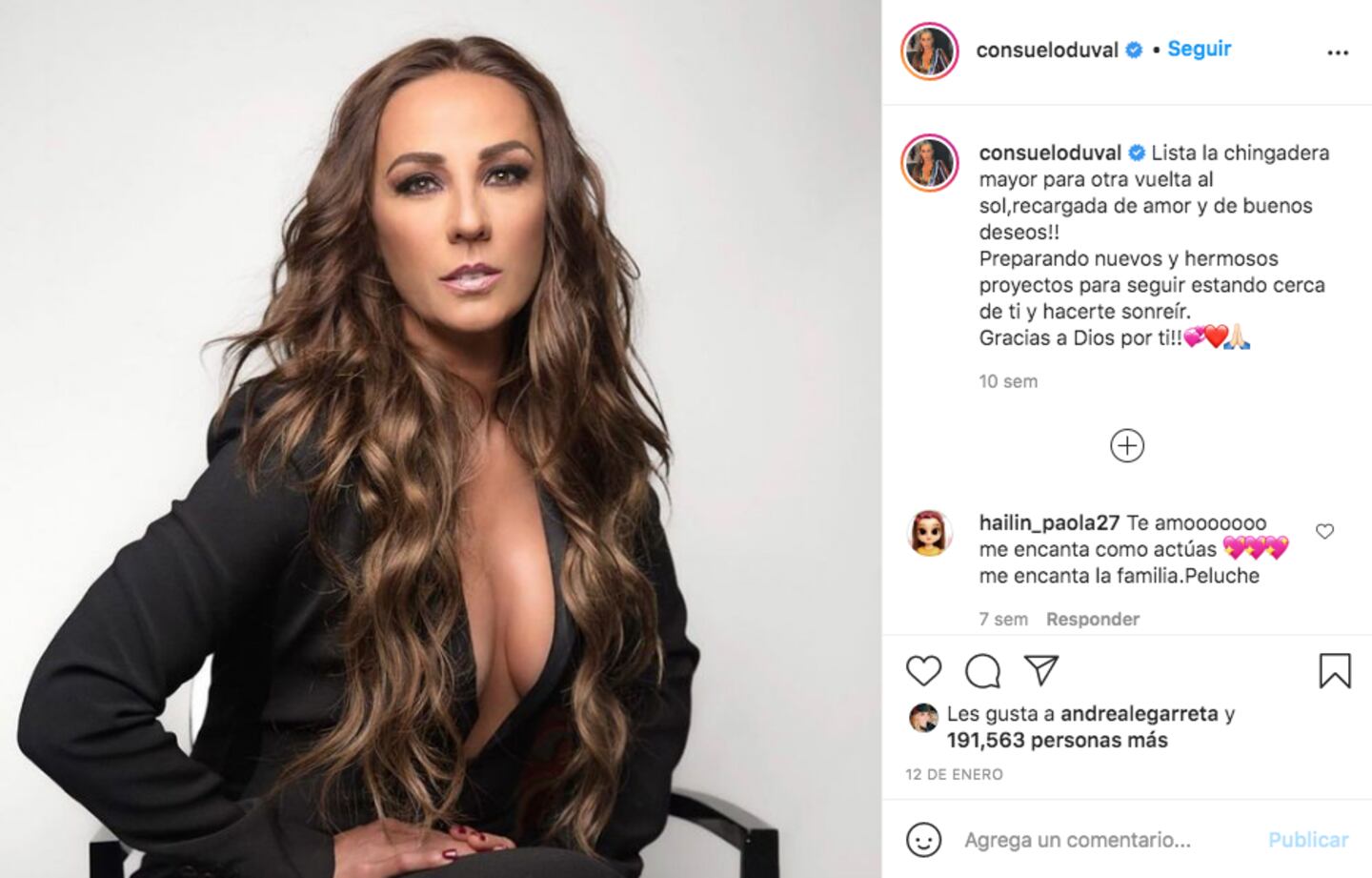 Consuelo Duval se desnuda en Instagram y colapsa las redes – Publinews