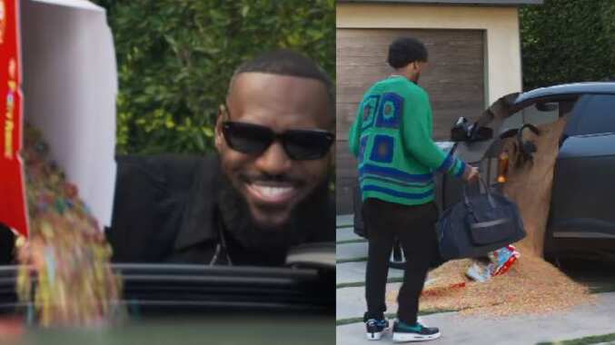 LeBron James estrenó a su hijo Bronny con una broma pesada antes del inicio de la temporada de la NBA