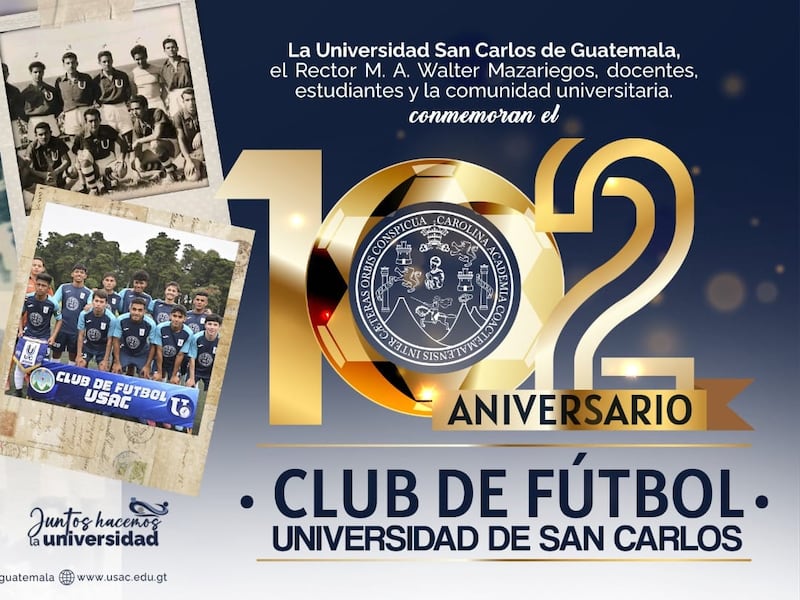 Equipo de futbol de la Usac, el más antiguo de Guatemala, celebra 102 años de su creación