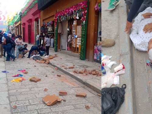 Reportan heridos en la ciudad de Oaxaca en México tras potente sismo
