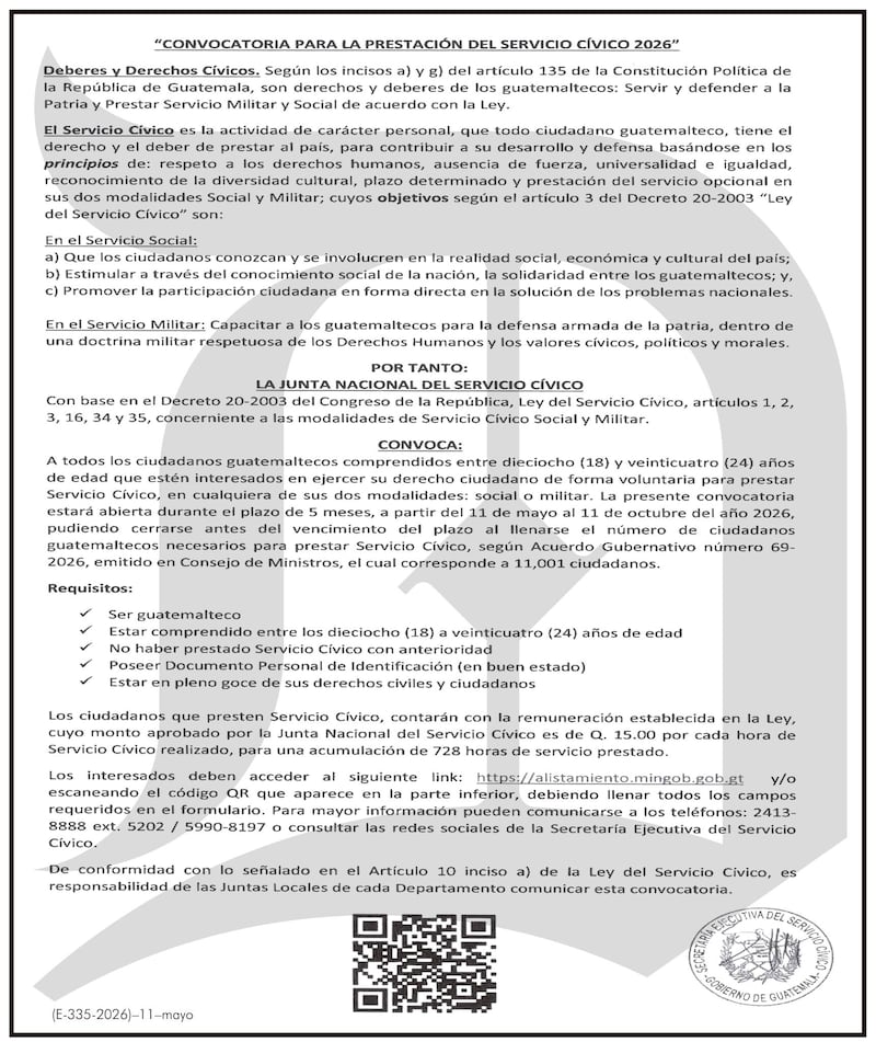 Servicio Cívico 2026