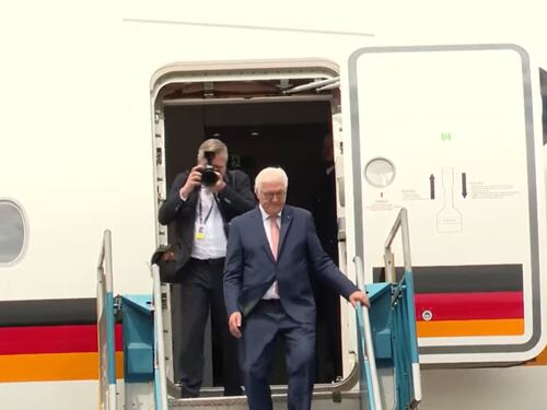 Presidente de Alemania Frank-Walter Steinmeier arriba a Guatemala