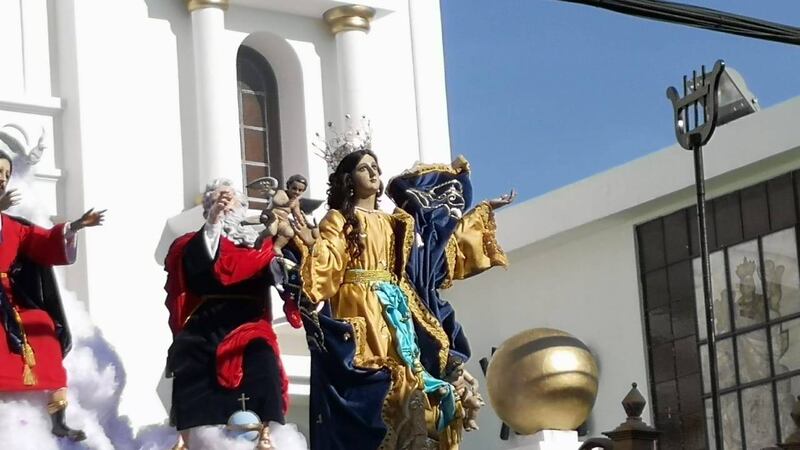 Procesión de la Virgen de la Asunción recorre Centro Histórico