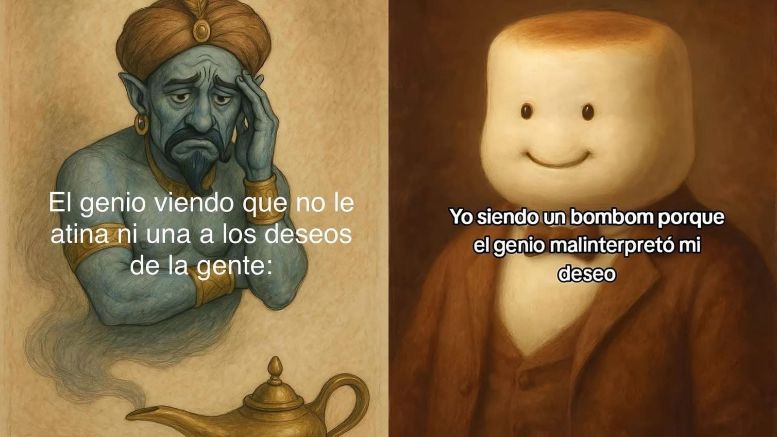 “Cuando el genio de la lámpara entiende TODO MAL.
¿Ya hiciste tu versión de este meme?