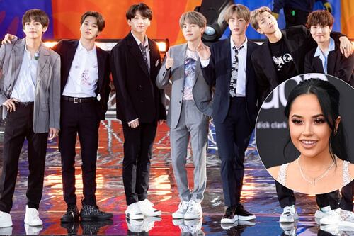 Integrantes de BTS interpretan tema de Becky G y así reacciona la famosa