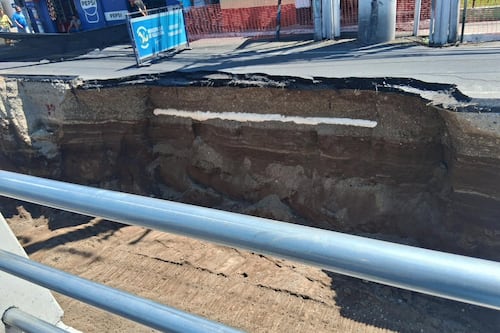 ¡Alerta! Reportan socavamiento en el nuevo paso a desnivel de Metrocentro Villa Nueva