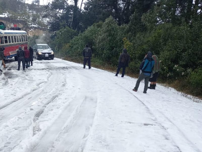 Reportan inusual nevada en Tacaná, San Marcos