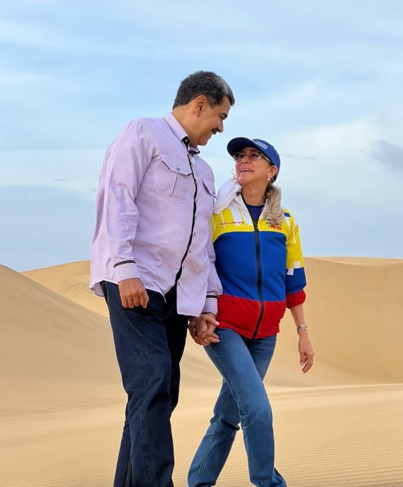Cilia Flores y Nicolás Maduro