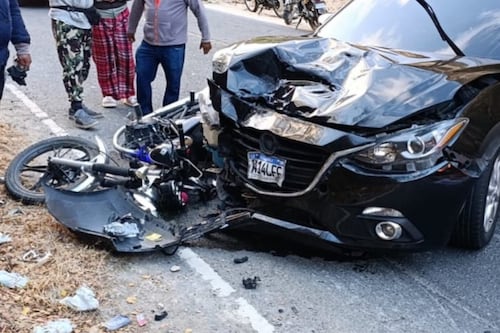 Mujer motorista muere en accidente de tránsito en El Progreso este lunes