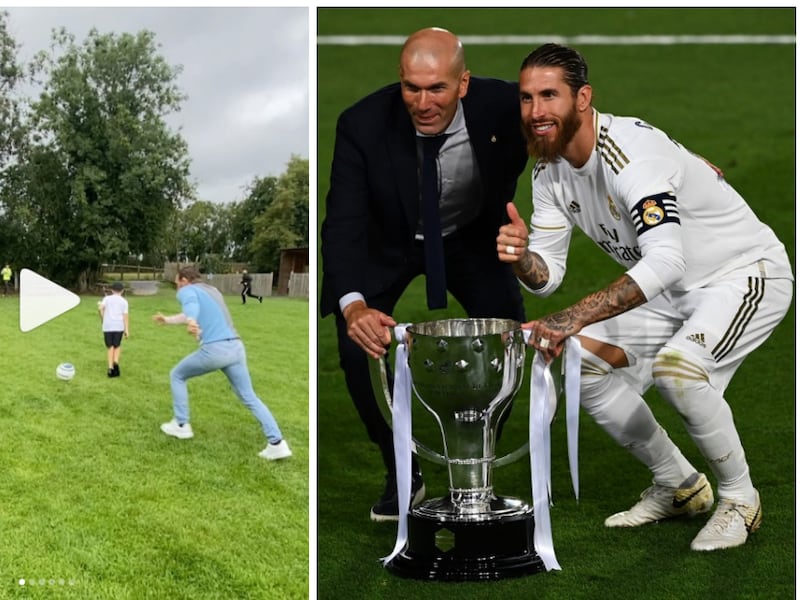 VIDEO. McGregor demuestra su talento para el futbol y Ramos lo invita a entrenar con el Madrid