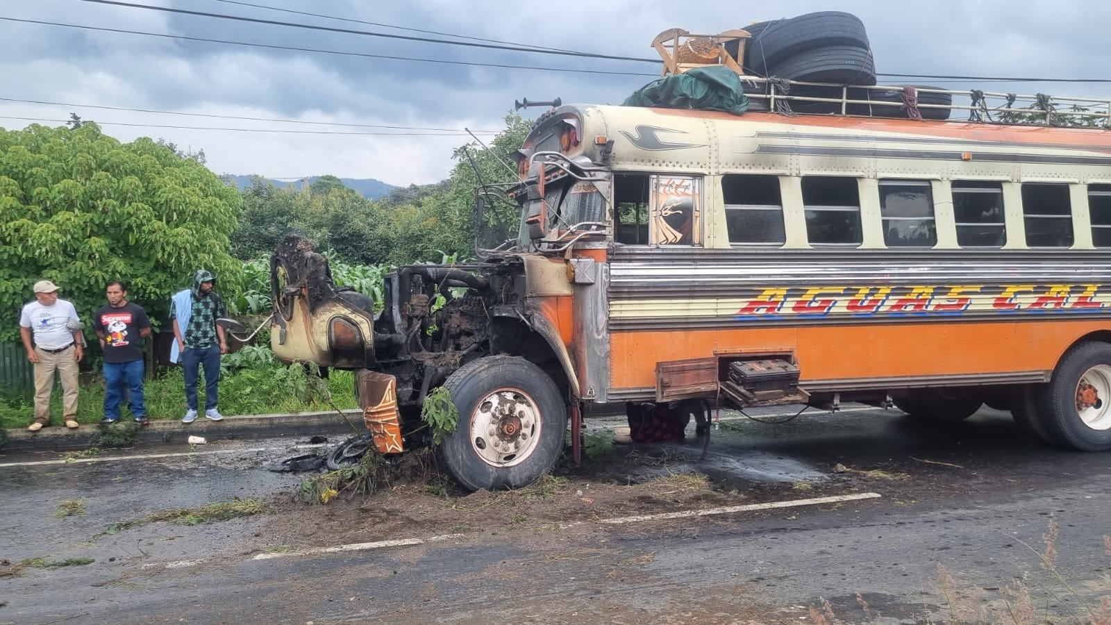 Accidente en el kilómetro 36 ruta Interamericana.