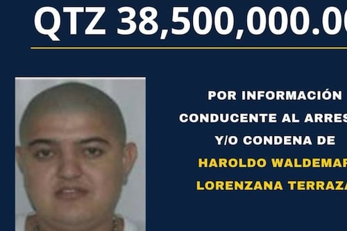 EE. UU. ofrece más de Q38 millones por Haroldo Waldemar Lorenzana Terraza
