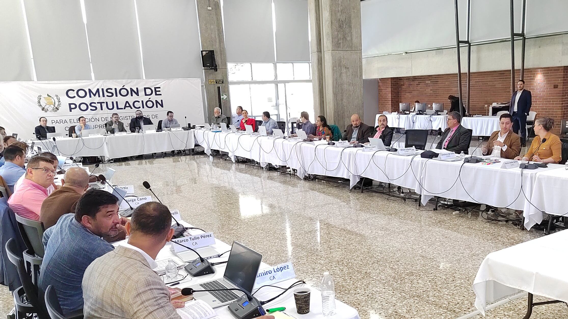 La Comisión de Postulación a CSJ avanzó este domingo en varios temas de fondo. Foto Guatemala Visible
