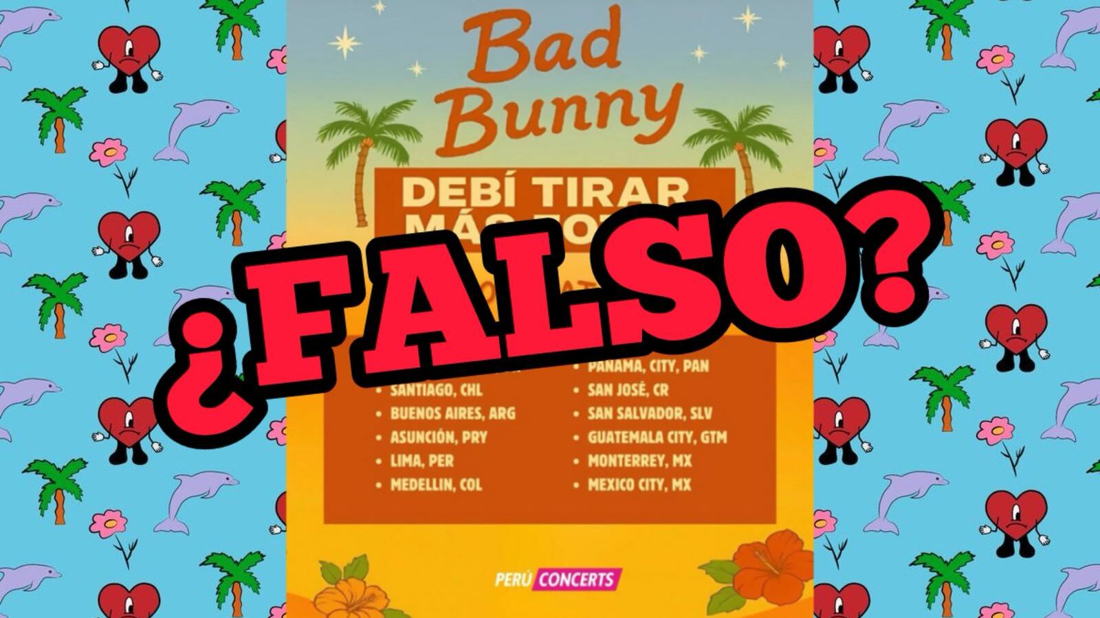 Un afiche inventado hizo creer que el Conejo Malo volvería a girar por Latinoamérica.