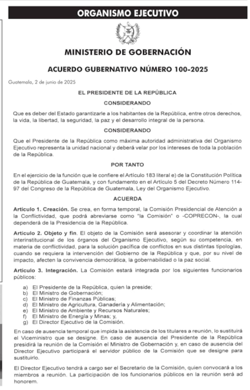 Comisión Presidencial de Atención a la Conflictividad