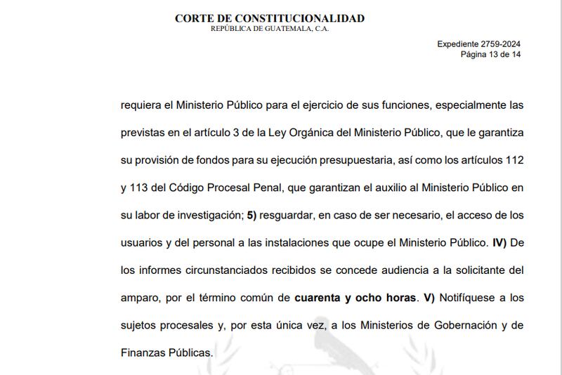 CC otorga amparo provisional a la fiscal general Consuelo Porras