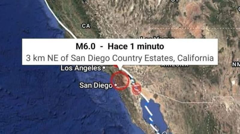 Un sismo de 5.2° sacudió el sur de California esta tarde. Se sintió desde Los Ángeles hasta Tijuana. Autoridades descartan tsunami, pero monitorean posibles daños.