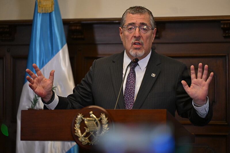 El presidente Bernardo Arévalo convoca a conferencia de prensa en el Palacio Nacional