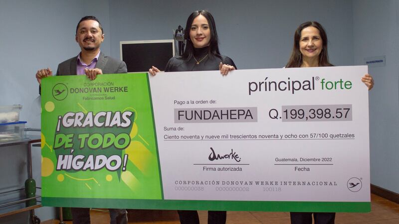 Por medio de donativo, Principal Forte contribuye al cuidado y detección de enfermedades del hígado