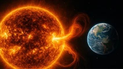 Una erupción solar gigantesca podría impactar la Tierra este viernes. ¿El tamaño? ¡Casi un millón de kilómetros de ancho!