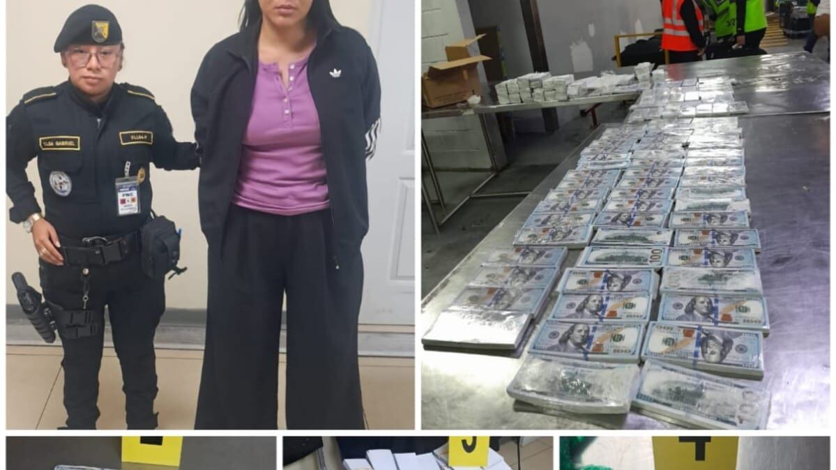 La mujer de origen colombiano, pretendía salir del país en horas de la mañana. Foto: PNC.