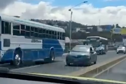 VIDEOS. Caravanas de buses en la San Juan y ruta al Atlántico