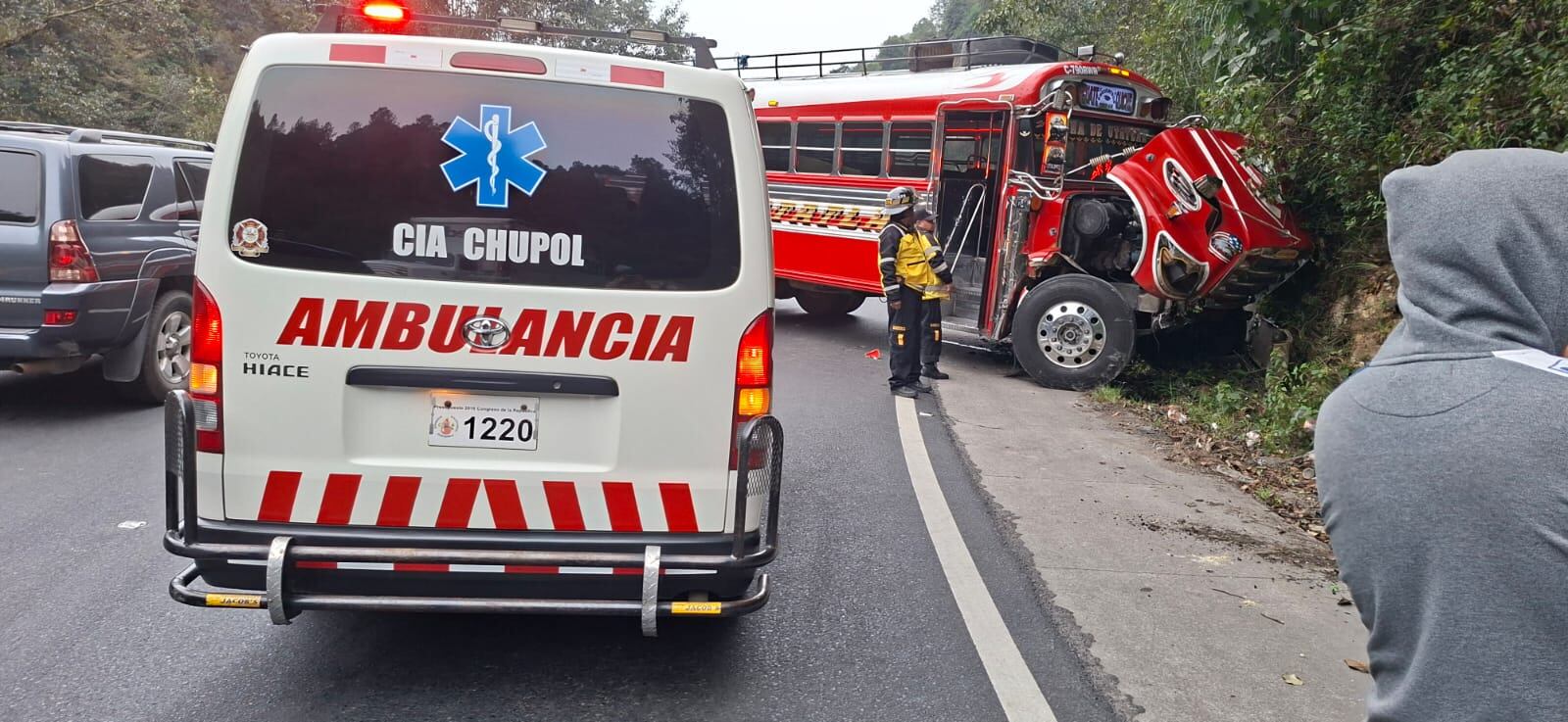 Accidente en Ruta Interamericana deja 5 heridos en Guatemala